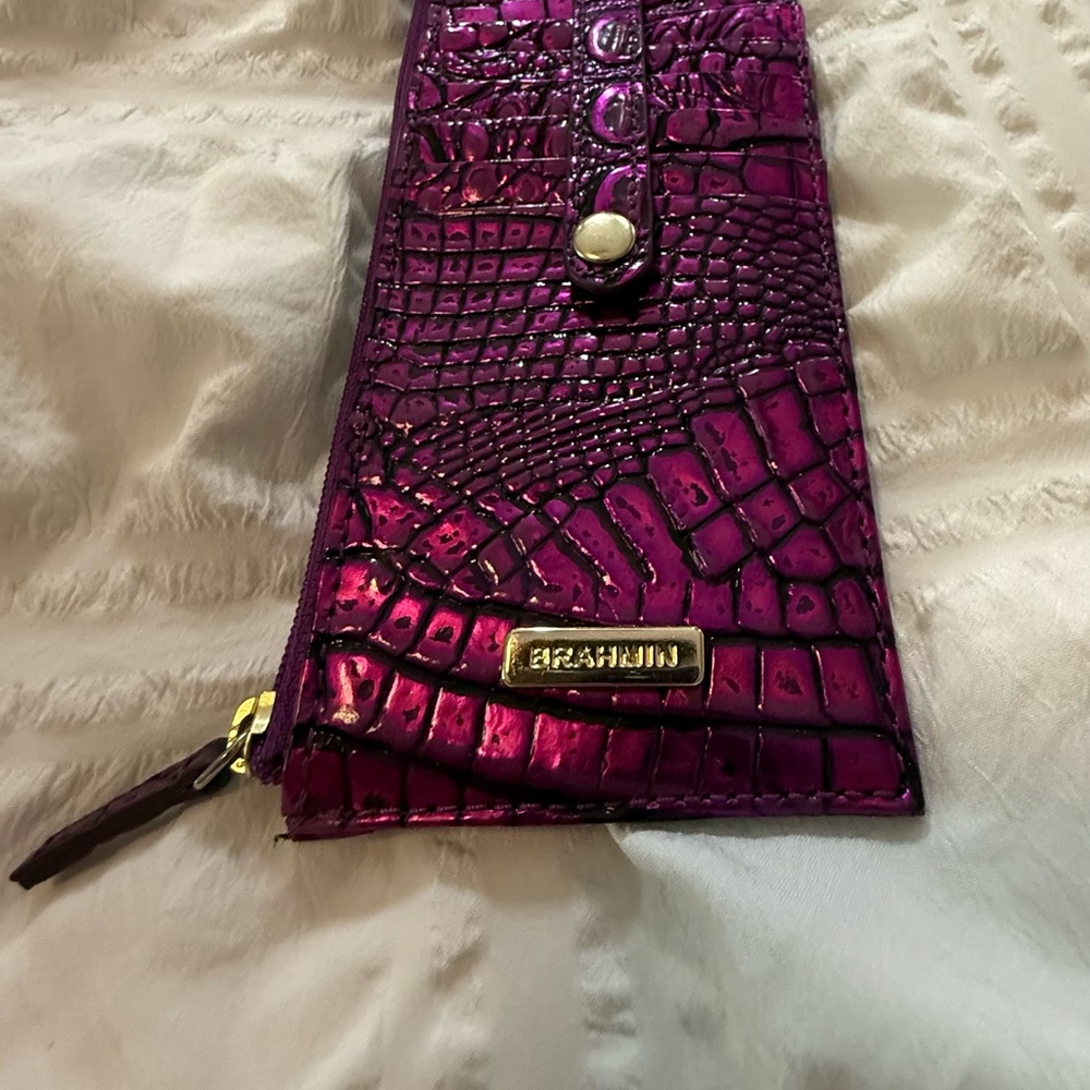 Brahmin Purple Crocodile Like Embossed Women's Wallet